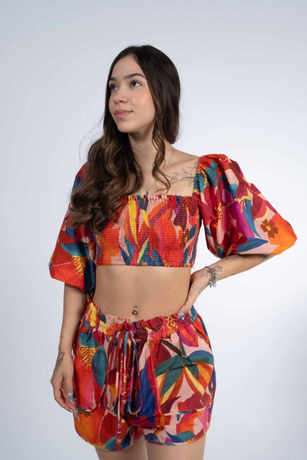 Blusa Farm Lastex Floral Erika - Imagem 2