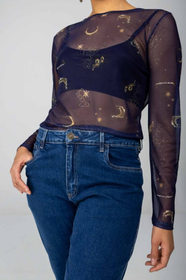 Blusa Maria Valentina Ajustada Tule - Imagem 2