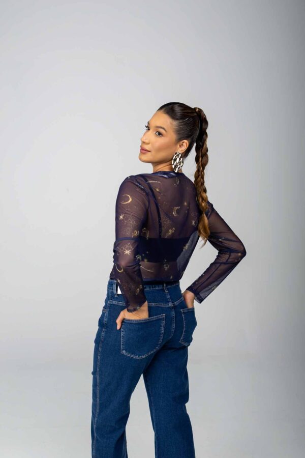 Blusa Maria Valentina Ajustada Tule - Imagem 3