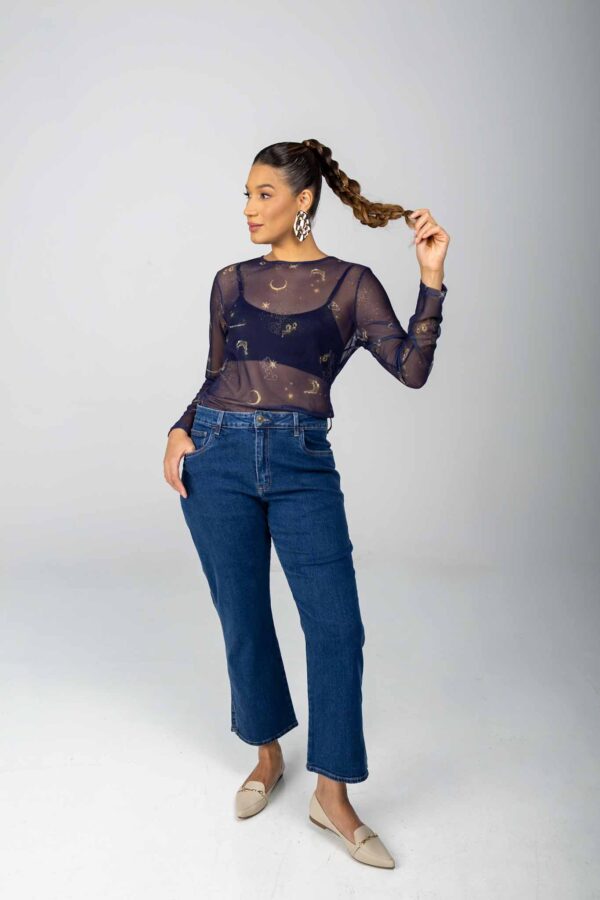 Blusa Maria Valentina Ajustada Tule - Imagem 4