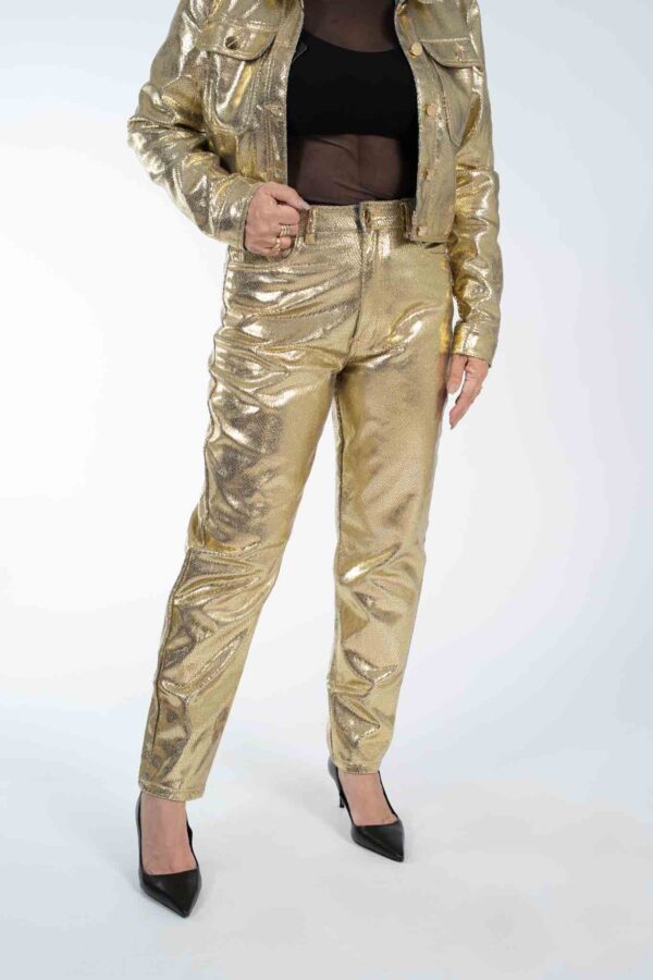 Calça Pura Mania MOM Dourada