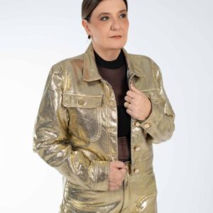 Jaqueta Dourada Linha Glam Pura Mania