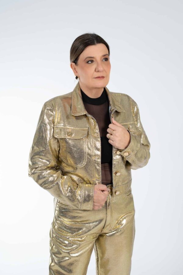 Jaqueta Dourada Linha Glam Pura Mania