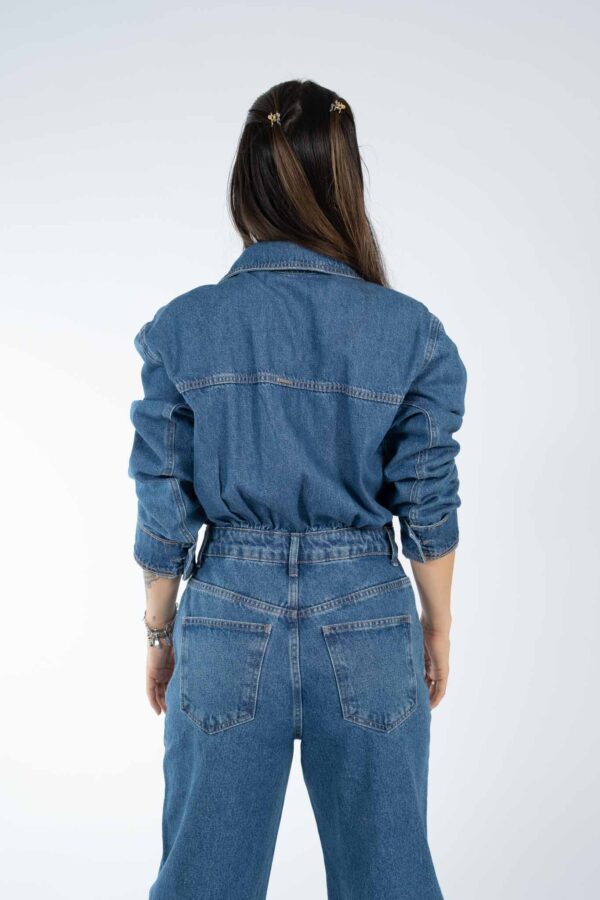 Macacão Jeans Manga Longa Dzarm - Imagem 4