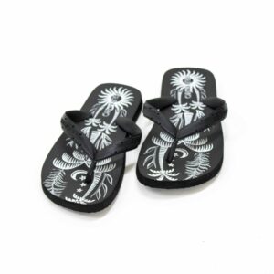 Sandalia Farm Estampa Coqueiral Plastico Preto
