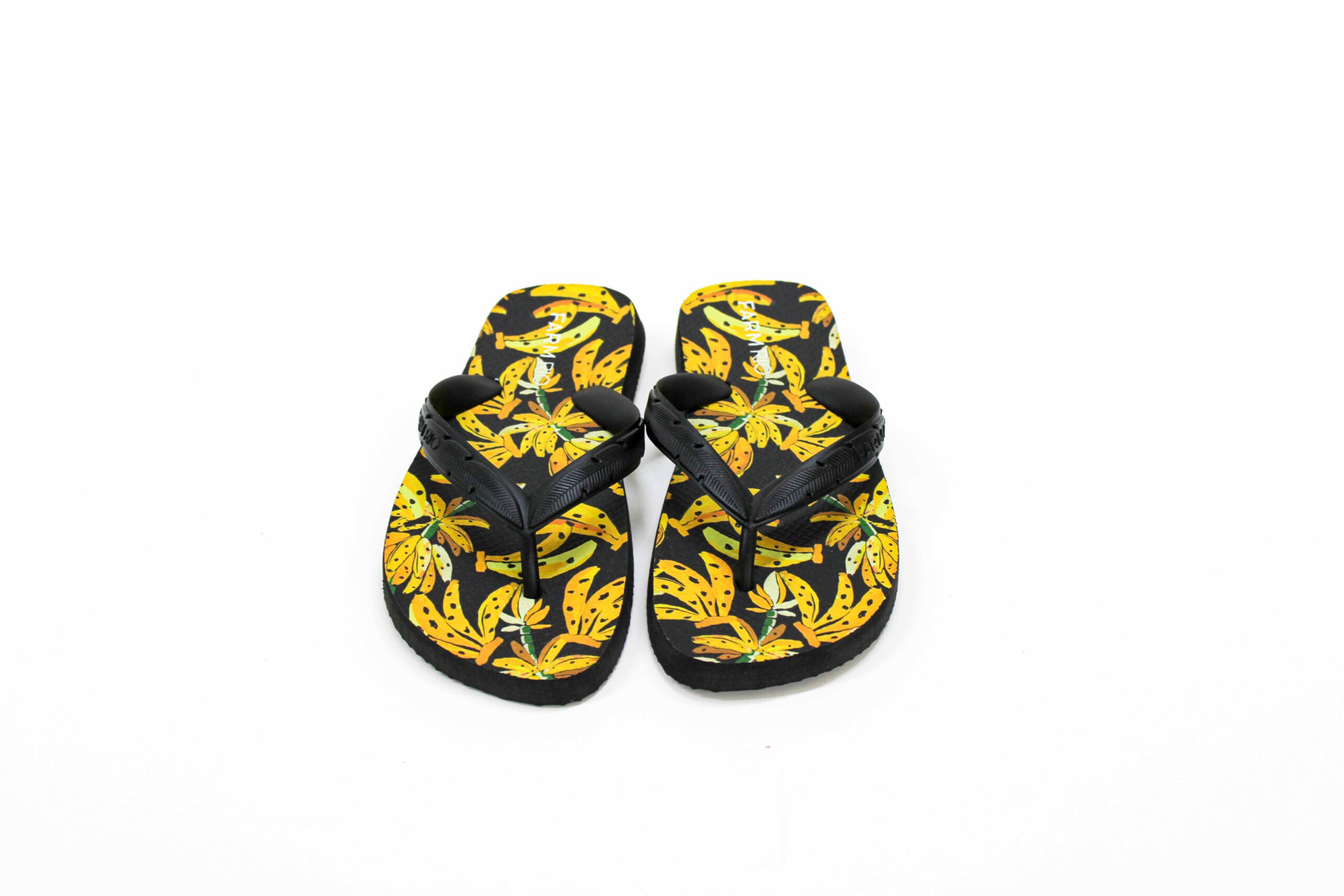 Sandalia Farm Salto Rasteiro Plastico Preto